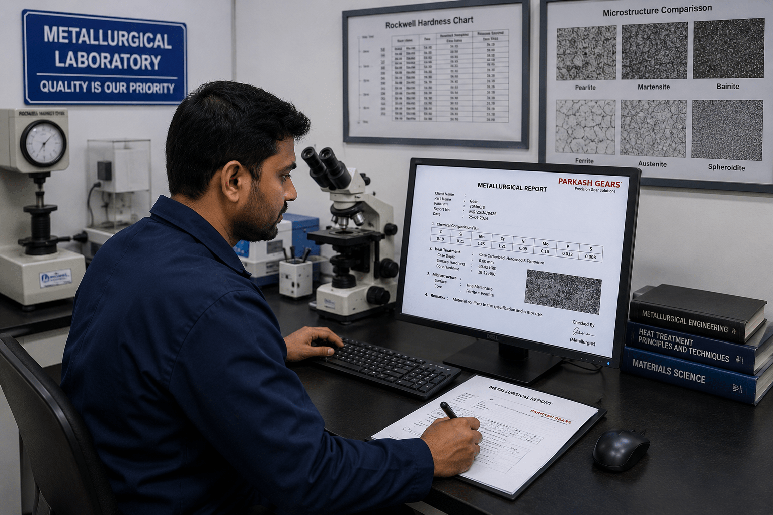 metallurgical report making man